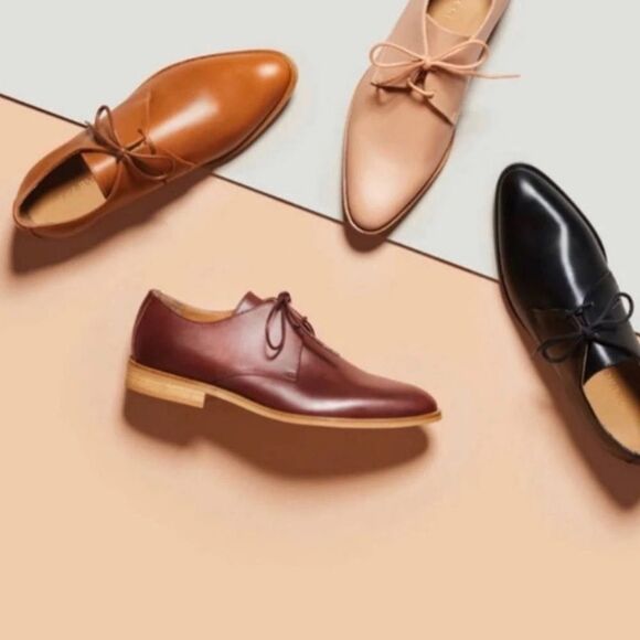 EVERLANE The Modern Oxford in Oxblood Leather Shoes Size 10 New - Picture 15 of 16